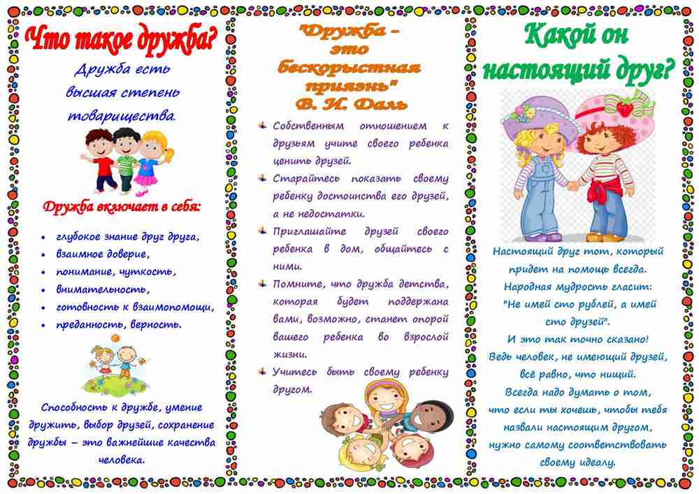 Проект мои друзья в средней группе